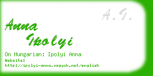 anna ipolyi business card